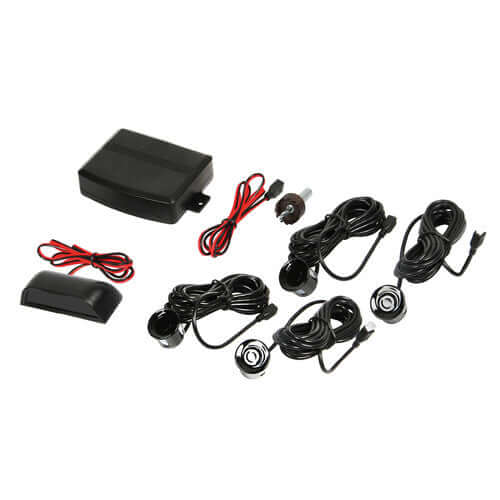 KIT 4 SENSORI DI PARCHEGGIO WIRELESS NERO CON DISPLAY ACUSTICO AUTO CAMPER  SUV