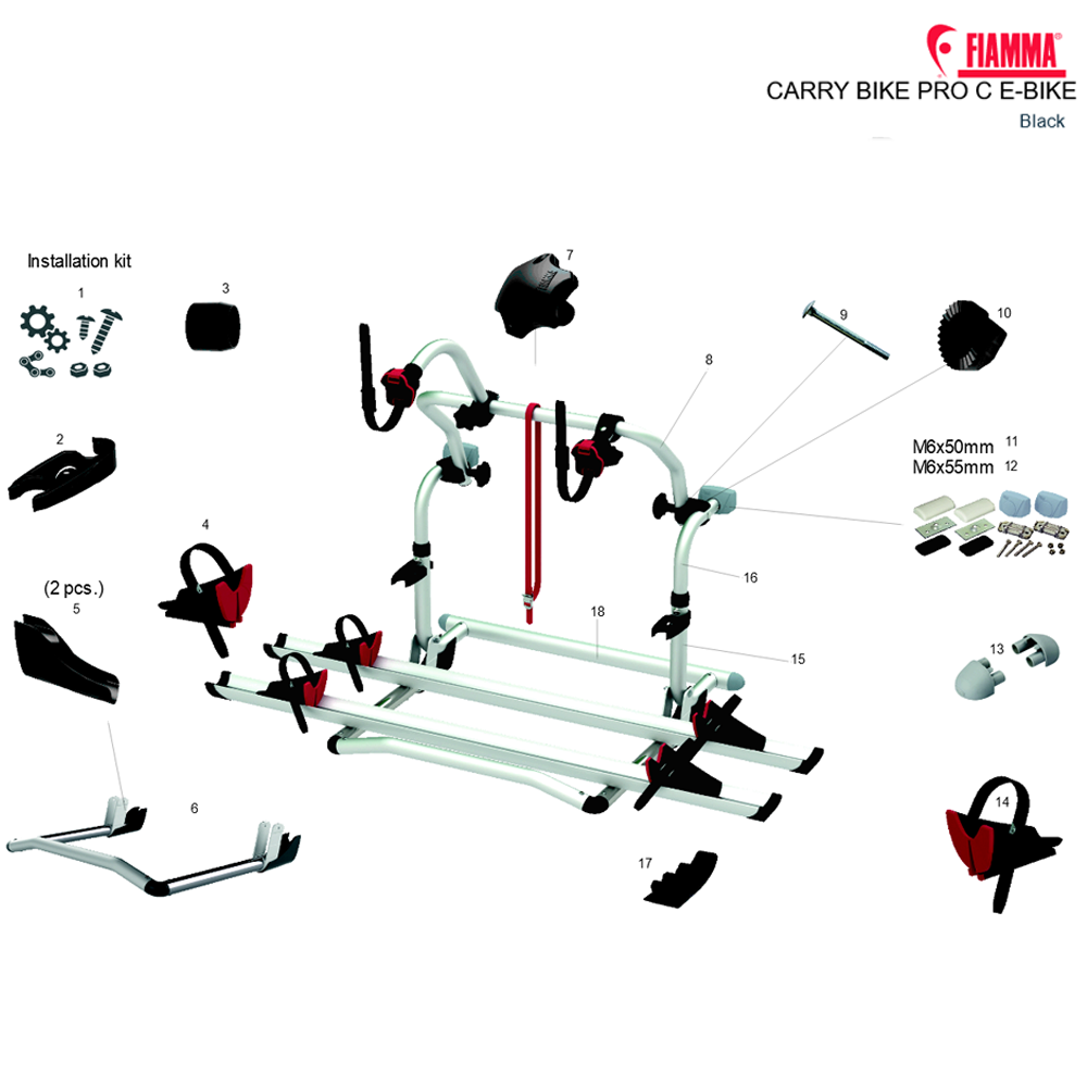 PORTABICI FIAMMA CARRY-BIKE PRO E-BIKE