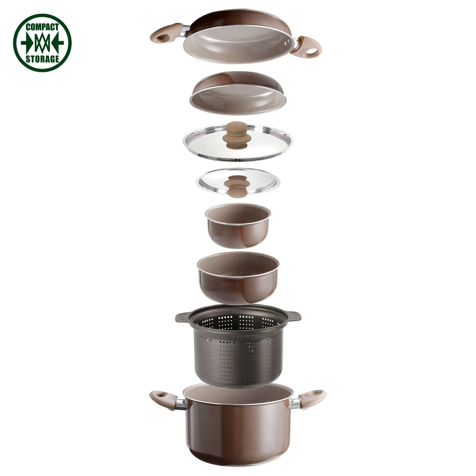 Prodotto: 9451 - POPOTE SET DI PENTOLE CHOCOLATE 9+1 Pz 0804042N - BRUNNER  (ACCESSORI CAMPEGGIO E GIARDINO OUTDOOR-CAMPEGGIO-CUCINA E MOBILETTI -  STOVIGLIE E ACCESSORI CUCINA)