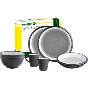 Set piatti campeggio Brunner TÊTE-Â-TÊTE Granyte