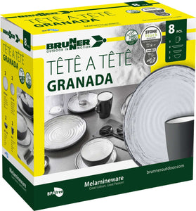 Scatolo Set piatti da campeggio Brunner TÊTE-Â-TÊTE Granada