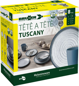 Scatola Set piatti da campeggio Brunner TÊTE-Â-TÊTE Tuscany