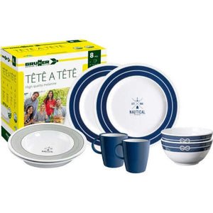 Set piatti da campeggio Brunner TÊTE-Â-TÊTE Nautical