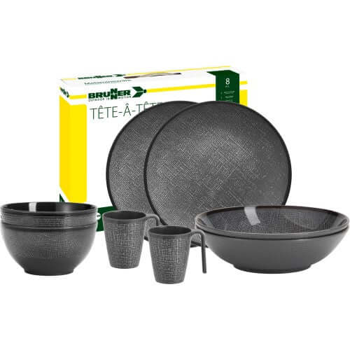 Set piatti da campeggio Brunner TÊTE-Â-TÊTE Cottery