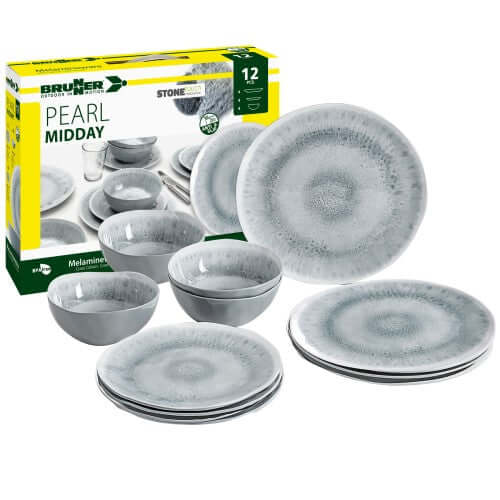 Set piatti da campeggio Brunner Midday Pearl