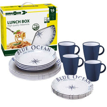 Carica l&#39;immagine nel visualizzatore di Gallery, Set stoviglie da campeggio Brunner Lunch Box Blue Ocean
