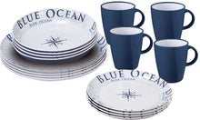 Carica l&#39;immagine nel visualizzatore di Gallery, Set stoviglie da campeggio Brunner Lunch Box Blue Ocean
