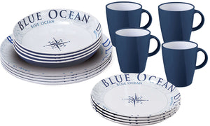 Set stoviglie da campeggio Brunner Lunch Box Blue Ocean