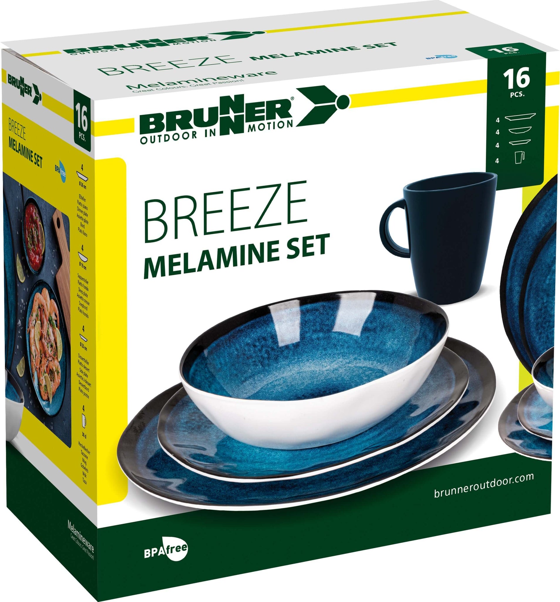 Set piatti da campeggio Brunner Melamine Breeze