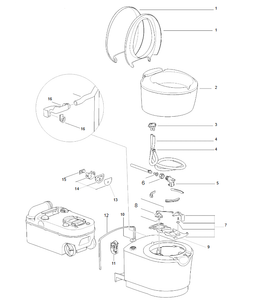 Ricambi toilette a cassetta Thetford C223s