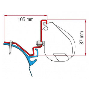 Kit VW T6 kepler staffa per tendalini Fiamma F35PRO