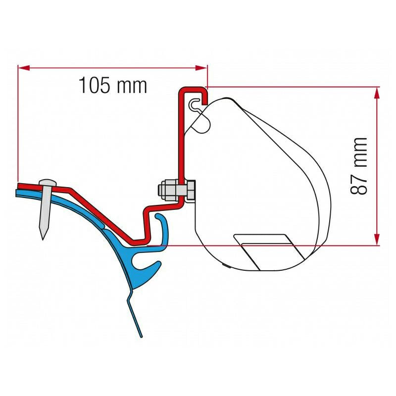 Kit VW T6 kepler staffa per tendalini Fiamma F35PRO