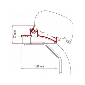 Kit arca mobilvetta K-Yacht staffa per tendalini Fiamma F80/F65