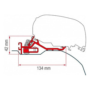 Kit Fiat Ducato H2 Citroen Jumper H2 Peugeot Boxer H2 Staffa per tendalini Fiamma F80s