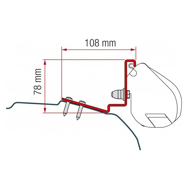 Kit Ford Custom Capcoast (L1-H1)/Capfun/Capland/Caplife (L2-H1) per tendalini Fiamma F35PRO