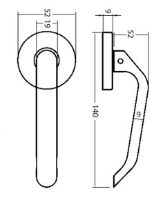 Maniglia per porta V1786