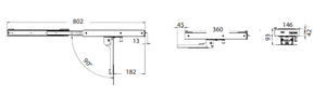 Supporto TV camper LCD ad estrazione a soffitto mod.12593