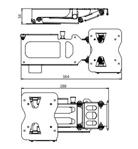 Supporto per tv camper mod. 12590