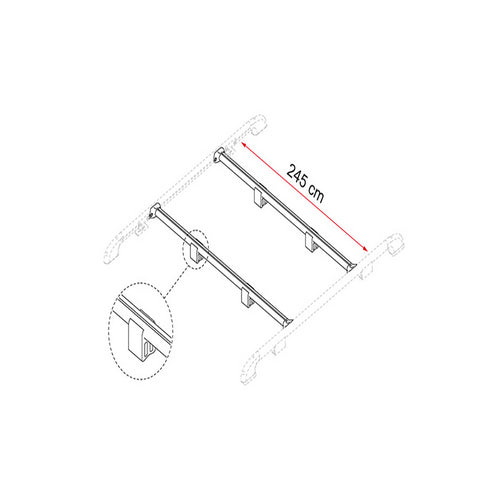 Fixing Bar Rail - Portapacchi