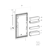 Carica l&#39;immagine nel visualizzatore di Gallery, Scheda tecnica Ricambi frigorifero Dometic serie 8 mod.RM 8500 Dx - Sportello

