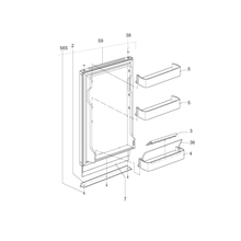 Carica l&#39;immagine nel visualizzatore di Gallery, Scheda tecnica Ricambi frigorifero Dometic serie 5 mod. RM 5380 - Sportello
