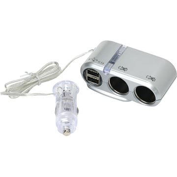 Multipresa 12 V doppia con 2 porte USB