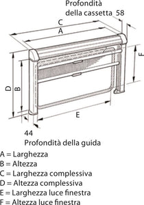 Oscurante Dometic Seitz rastrollo 3000 bianco