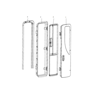 Schedqa tecnica Ricambi Porta Dometic Cara D-RF - Porta completa