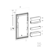 Carica l&#39;immagine nel visualizzatore di Gallery, Scheda tecnica Ricambi frigorifero Dometic serie 8 mod.RM 8505 Sx - Sportello
