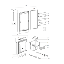 Carica l&#39;immagine nel visualizzatore di Gallery, Scheda tecnica Ricambi frigorifero Dometic serie 9 Rmf 8505 Dx - Sportello
