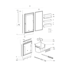 Carica l&#39;immagine nel visualizzatore di Gallery, Scheda tecnica Ricambi frigorifero Dometic serie 9 Rmf 8505 Sx - Sportello
