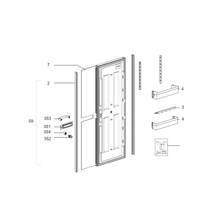 Carica l&#39;immagine nel visualizzatore di Gallery, Scheda tecnica Ricambi frigorifero Dometic serie 9 Rml 9430 Sx - Sportello
