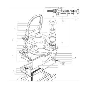 Ricambi Toilette a Cassetta Thetford C3 scheda tecnica