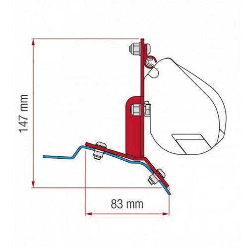 Kit staffe Ford Custom F 35 / F 40s Pro Fiamma