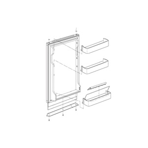 Ricambi frigorifero Dometic serie 5 mod. RM 5380 - Sportello